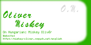 oliver miskey business card