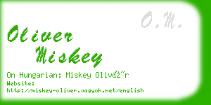 oliver miskey business card